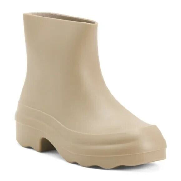 Vince Women's VGUC Beige Light Straw Nia Pull On Rain Boots Size 10 - Picture 1 of 6